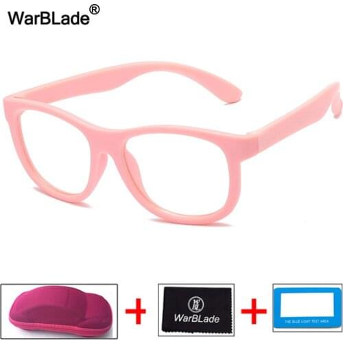 Square Blue Light Kids Glasses Children Flexible Optical Frame Eyeglasses Boys Girls Computer Transparent Blocking Glasses UV400