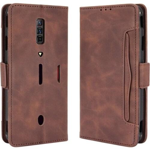 For Nubia Red Magic 6/Red Magic 6 Pro Phone Leather Case Flip Multi-card Slot Protective Sleeve Cover Shell