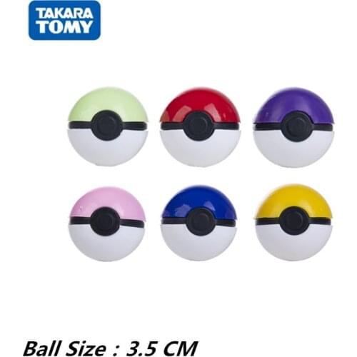 6Pcs Set 3.5 Cm Pokemon Pokeball Hot Anime Pokemon Action Figure Kids Birthday Gifts Model Toys