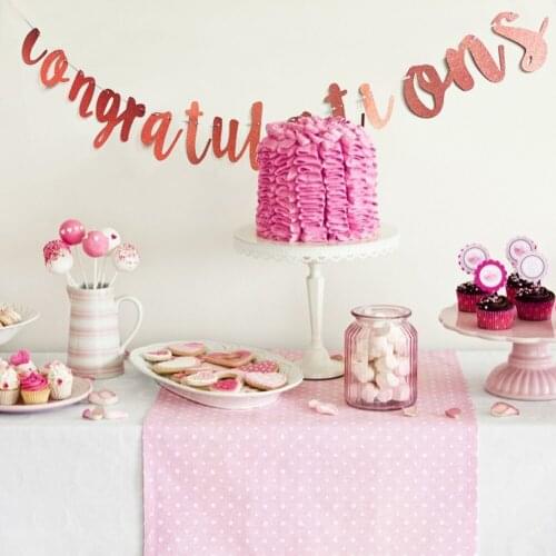 Gold Pink Board Garland Banner For Bride To Be Bridal Shower Birthday Party Decoration Kids Room Decor Congratulations Banner