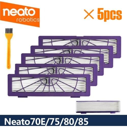 5 pcs HEPA filters for Neato Botvac D/Connected Series D7 D80 D85 D3 D75 D5 70e 75 80 85 Vacuum Cleaner Parts Pets/Allergies