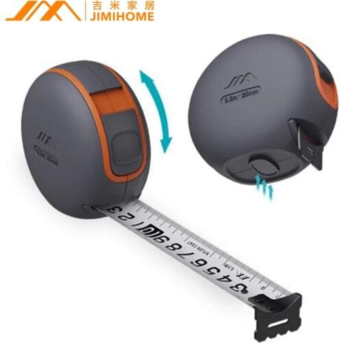 JIMI HOME Auto Self Lock Portable Tape Measure Coated Tape Ruler with Brake Button Wear Resistant Steel Measuring Tape 5.5M/3.5M