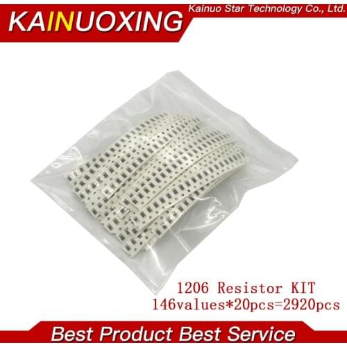 1206 SMD Resistor KIT DIY kit ,0R 1R~1M 146ValuesX20pcs=2920pcs, free shipping