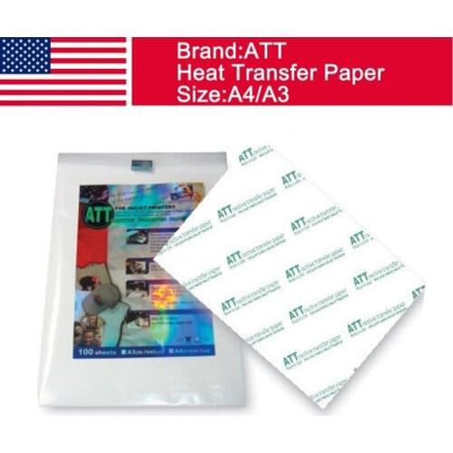 ATT USA light inkjet T-shirts transfer paper heat press paper 100sheets