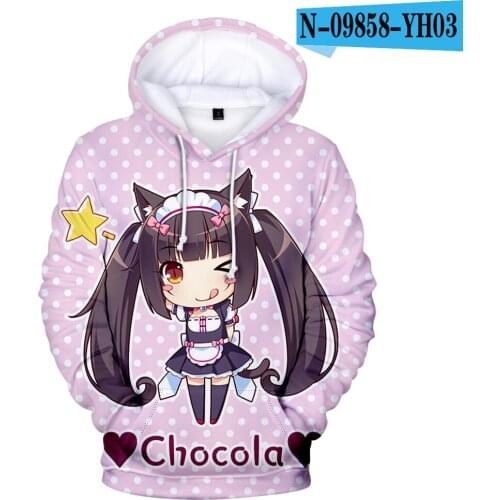 Hot Sale NEKOPARA Games Hoodies 3D Cartoon Hoody Sweatshirts Cosplay Children Adults Size Kpop Men/Women High Quality Pullover