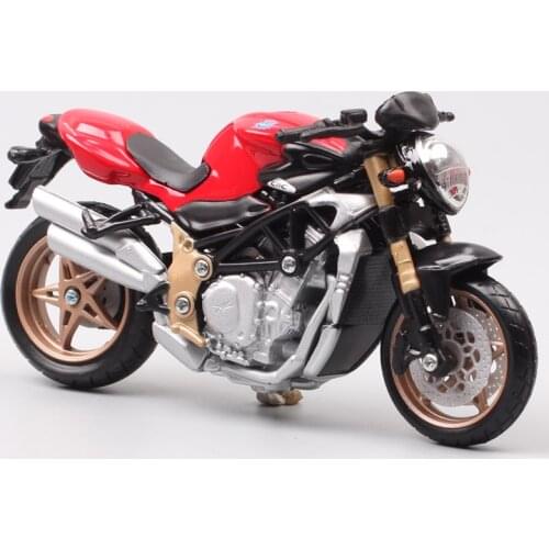 Bburago 1 18 MV Agusta Brutale 1000 Oro motorcycle model Diecasts & Toy Vehicle metal super bike souvenir of kids Collectible