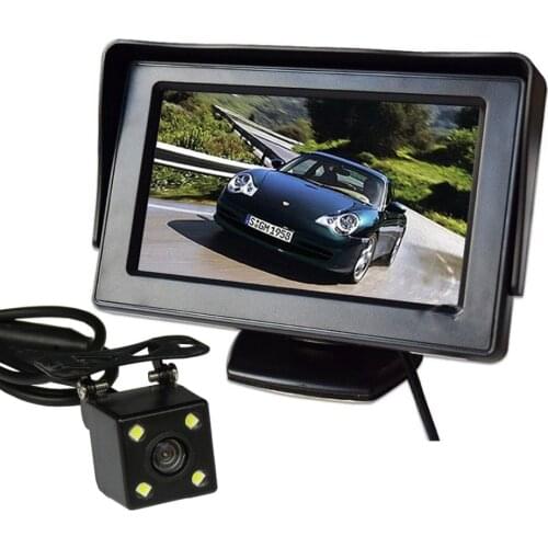 Parking Monitor TFT LCD Car Monitor Sun Shield 4.3 Inch Screen with CCD Night Rear View Camera DVD Parking Assistance Display