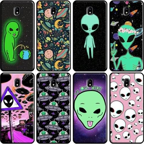 Aesthetics Cute Cartoon alien space Soft Case For Samsung Galaxy A3 A5 2016 J1 J3 J4 J5 J6 J7 2017 J2 Core J8 A9 A6 A8 Cover