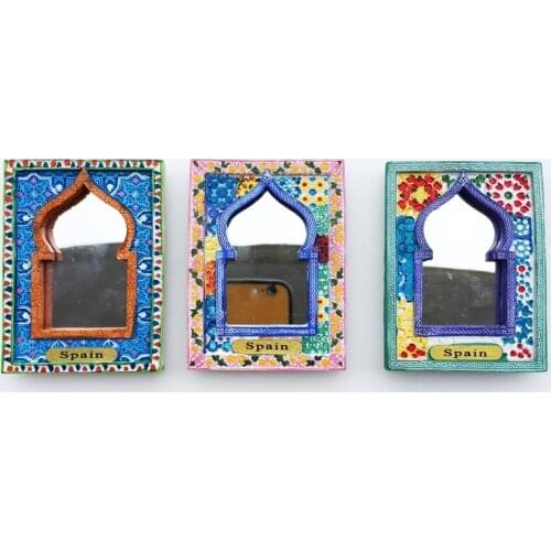QIQIPP Memorial decoration crafts of Alhambra Palace in Granada, Spain Carved frame magnetic refrigerator magnet