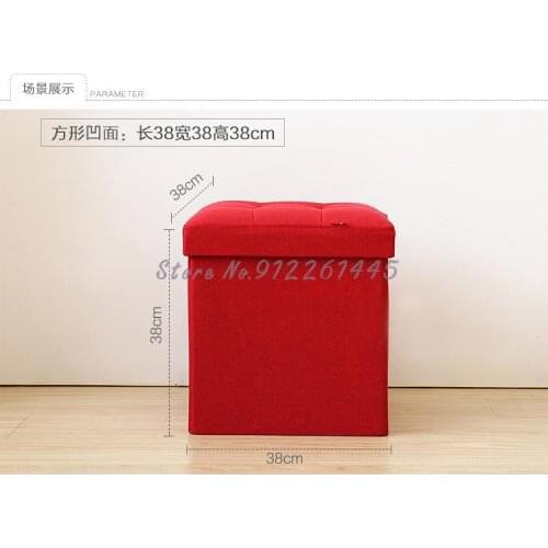 Folding storage stool changing shoes Stool Footstool sofa Stool Footstool fitting room stool clothes storage box footrest storag