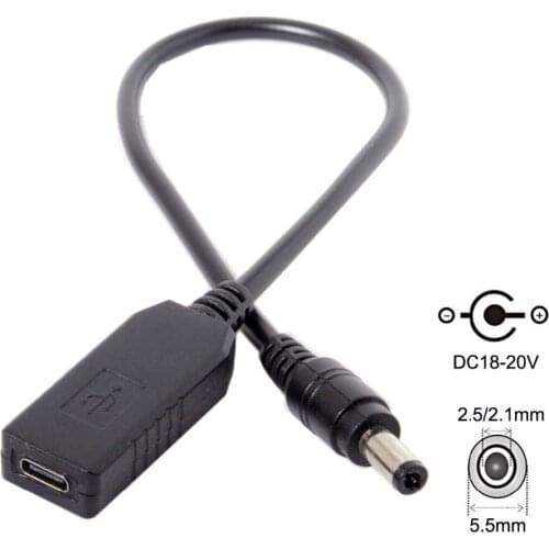 USB 3.1 Type C USB-C to DC 20V 5.5 2.5mm & 2.1mm Power Plug PD Emulator Trigger Charge Cable for Laptop