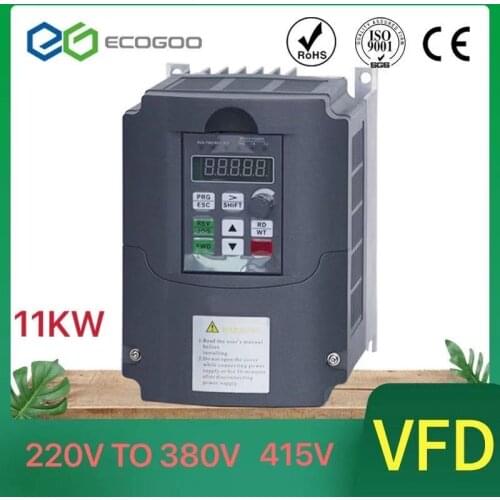 VFD11KW/ Variable Frequency Drive 3-Phase 380V output 1-phase 220V input Speed Controller Inverter Motor VFD Inverter
