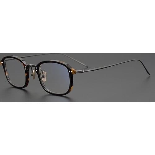 Vintage Acetate Small Glasses Frame Women Men Square Titanium Prescription Optical Myopia Eyeglasses Frame Luxury Brand Eyewear