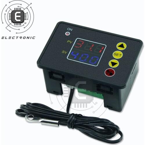 W2310 12V 24V AC110-220V Probe line 20A Digital Temperature Control LED Display Thermostat With Heat/Cooling Control Instrument