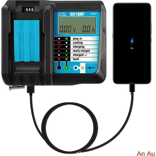 Li-ion Battery Charger For Makita DC18RF/DC18RC 14.4V-18V 3.5A Li-ion Battery Charger