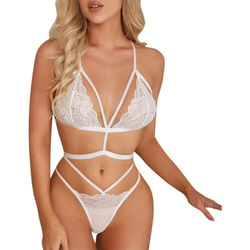 Women Nightwear Sexy Lace Push Up Bra Out Women Underwear Sleepwear Lingerie Set Нижнее Белье Женское Conjuntos De Mujer