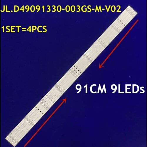 1Set=4PCS LED Backlight Strip 9Lamps JL.D49091330-003GS-M-V02 1187918 For HZ49A65