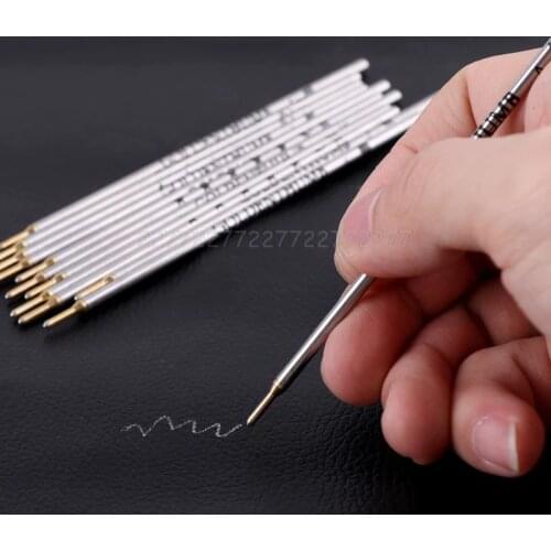 100Pcs/Box Thumb Silver Iron Pipe Refill Clothing Leather Cloth Cutting Positioning Special Mark Line Pen Silver glod S07 19