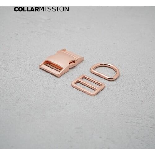 100pcs/lot(metal buckle+Tri-Glid+D ring/set) DIY sewing accessory 15mm environmental plated metal buckle ziny alloy 8 colours