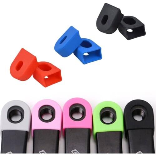 2 PCS Bike Crank Cover Protector Silica Gel BIcycle Race Crank Boot Protectors Crankset Protective Case