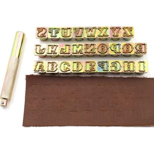 26pcs/set A-Z English Letter Alphabet Stamping Punch Set Metal Leather Tool Leather craft Alphabet Stamps Leather Tools Leather