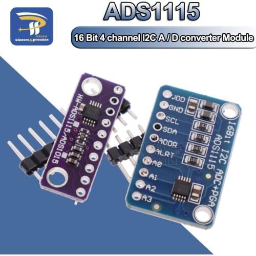 I2C ADS1115 16 Bit ADC 4 channel Module with Programmable Gain Amplifier 2.0V to 5.5V