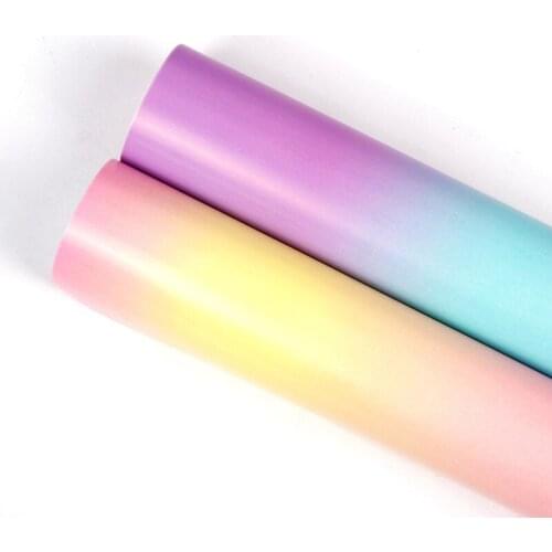 50x70cm Gradient Color Wrapping Paper For Wedding Birthday Baby Shower Gift Wrap Craft Paper Decoration Supplies