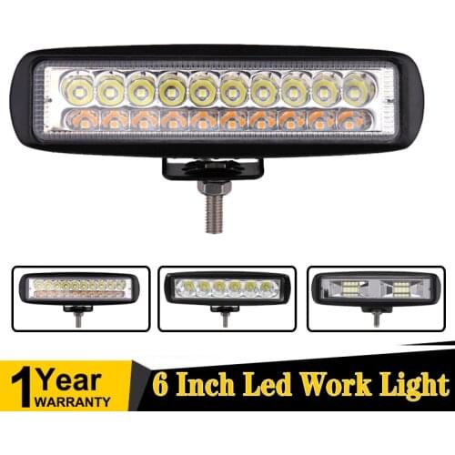 6INCH LED WORK LIGHT BAR DRIVING LAMP SPOT/FLOOD BEAM FOR SUV BOAT CAR SUV 4WD 4x4 Boat ATV LED HEADING LIGHTS 2000K-6000K