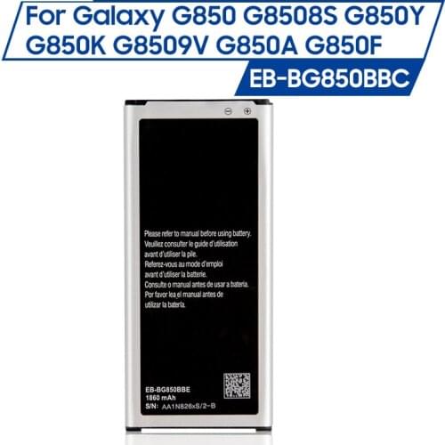 Original Replacement Phone Battery EB-BG850BBE EB-BG850BBC For Samsung GALAXY Alpha G850 G8508S G850Y G850K G8509V NFC 1860mAh