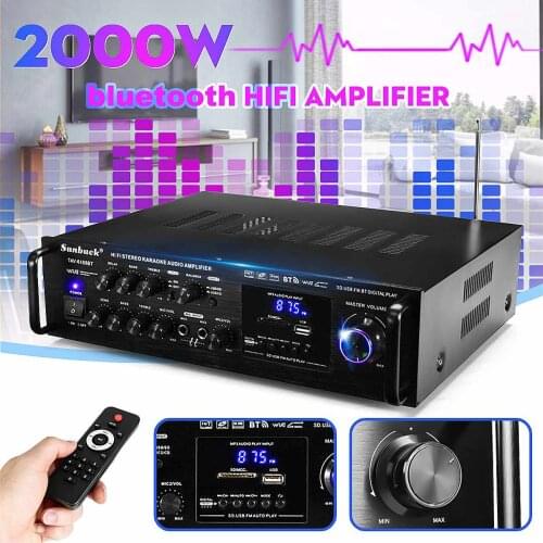 2000W Audio Amplifier Amplificador Digital Home Power Bluetooth High Fidelity Subwoofer Music Player Bass Subwoofer Speakers