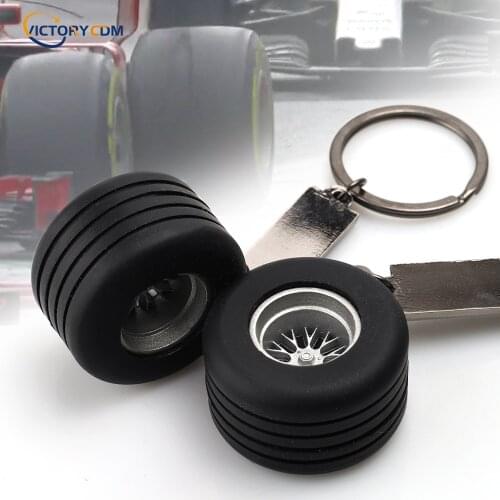 Car Tire Keychain Rubber Wheel Rims Keyring Racing Autostyling Key ring For Bmw Toyota Honda