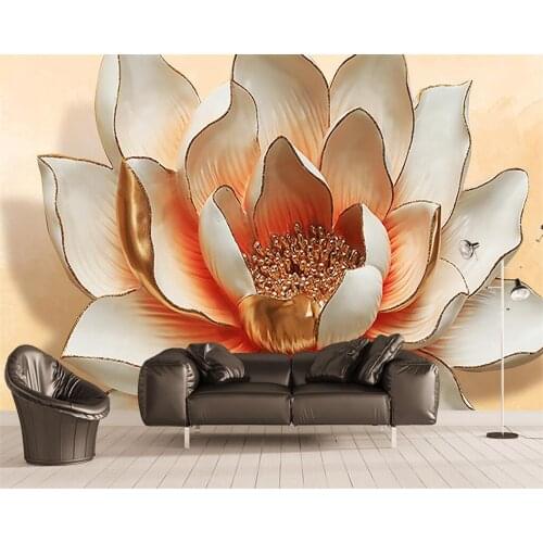 Beibehang Custom wallpaper 3d relief flower background murals home decor living room bedroom TV backdrop murals 3d wallpaper