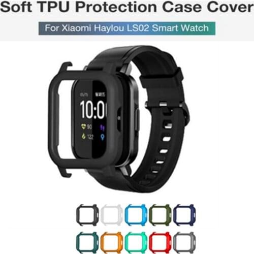 Watch Cover Case For Xiaomi Haylou LS02 SmartWatch Colorful Soft TPU Protection Cover Cases Smart Watch Accessories