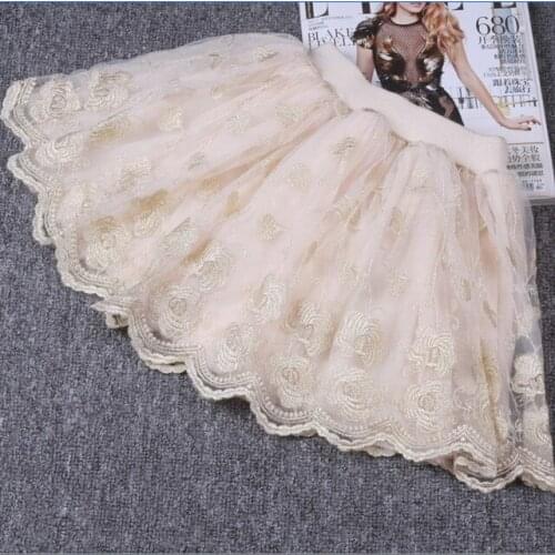 Kids Girls Skirts Summer Children Baby Tutu Skirts Fashion Flower Lace Skirts Princess Tulle Party Pleated Wild Skirts