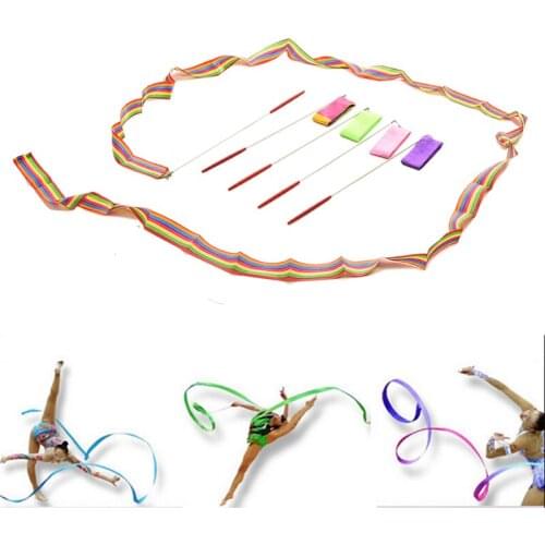 Gym Dance Art Gymnastic Streamer Twirling Rod Stick Ribbon Dancing Program Show Performance Art Supplies Rhythmic HOT SALE