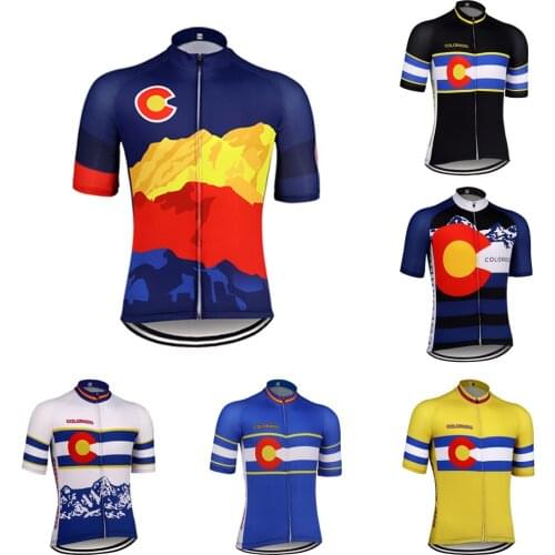 Colorado Retro Hombres Jersey Ciclismo MTB Maillot Bicicleta Camisa Clothes Para Descensos De Alta Calidad Pro Equipo Ropa Bike