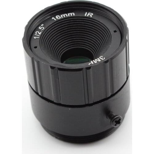1/2.5" HD 3mp 16mm 27Degrees Angle IR CCTV IP Lens view 50m distance CS Mount for Security IP Camera