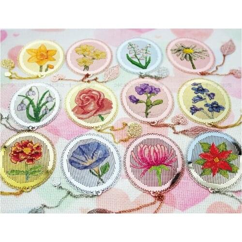 Flowers Bookmark Princess DIY Craft Stich Set Cross Stitch Needlework Embroidery Crafts Counted Cross-Stitching Kit