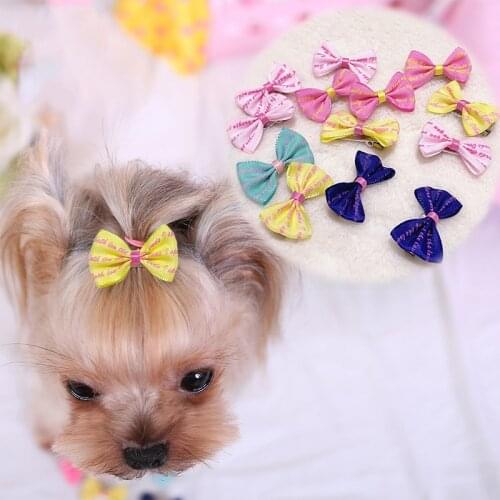 4pc Dog Headgear Bowknot Clip Pet Grooming Supplies Cats And Small Dogs General Accessories