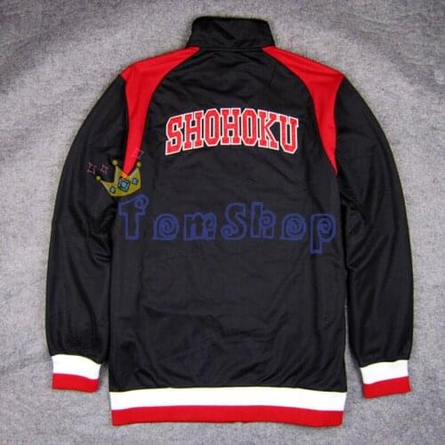 Anime SLAM DUMK Shohoku High School Basketball Team Cosplay Costume High Collar Zip-up Unisex Jacket Coat