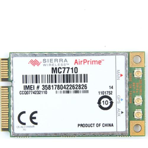 MC7710 Mini PCI-E Unlocked Sierra Wireless LTE/HSPA+3G 4G Module Wlan WWAN Card WCDMA EDGE / GPRS /LTE 800/900/2100MHz Support4G