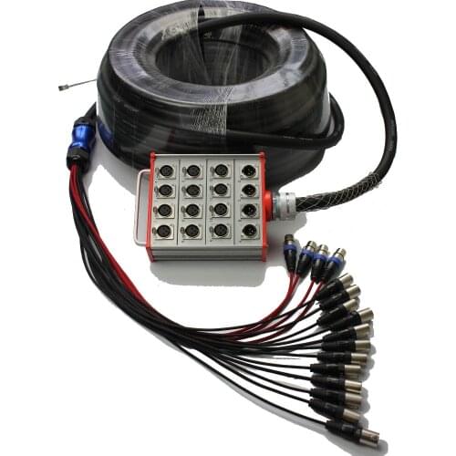 NMBJCKO 16 Channe Multicore cables with 3 Pin XLR male to female socket extended audio snake cable