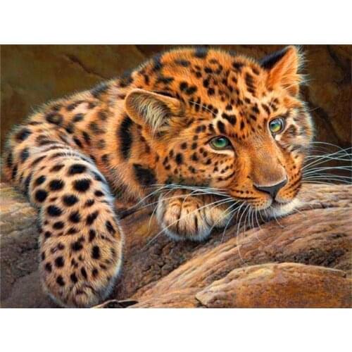 New Diamond mosaic diamond embroidery beads American Leopard animal diamonds cross stitch oil painting Inlay handwork