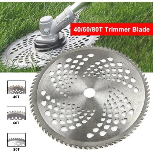 40T/60T/80T Durable Grass Cutter Blade Garden Lawn Mower Grass Weeds Cutter Replacement Trimmer Blade Disc for Garden Trimmer