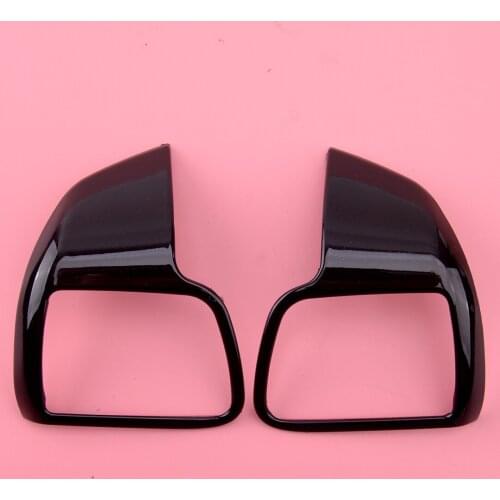 CITALL 1Pair ABS Black Steering Wheel Frame Trim Fit For Toyota Highlander Kluger 2014 2015 2016 2017 2018 2019 Car Styling