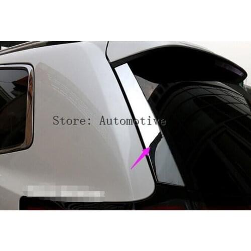 Pair ABS Chrome Rear window side cover case trim for ford Edge 2015 2016 2017