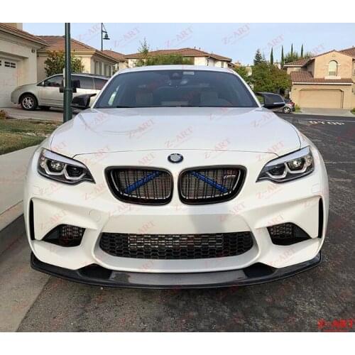 Z-ART carbon fiber front spoiler for BMW M2 real carbon fiber front lip for BMW F87 M2 2015-2019 carbon fiber front chin