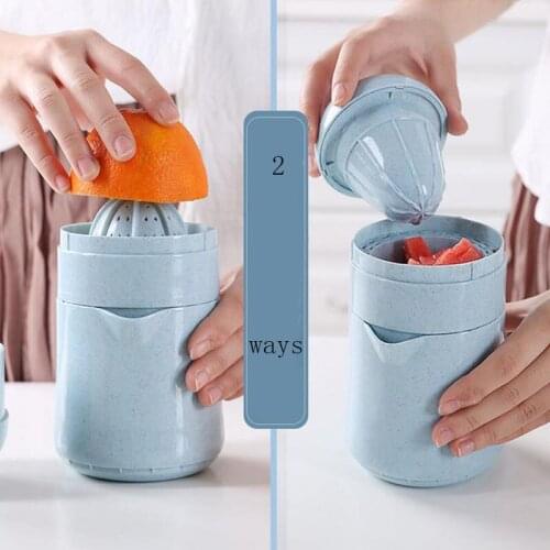 2 in 1 Portable Manual Juicer Cup For Citrus Orange Lemon Fruit Squeezer 100% Original Juice Child Healthy Juicer Machine