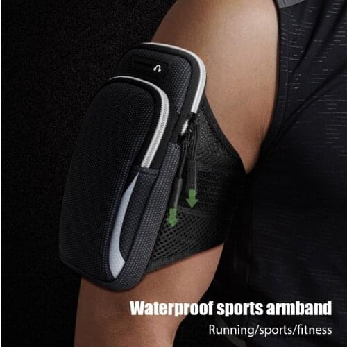 6.5 Inches Sports Bag Armband Case Gym Fitness Running Arm Band Bag Cover Jogging Workout Pouch for Mobile Phone Key Money Card