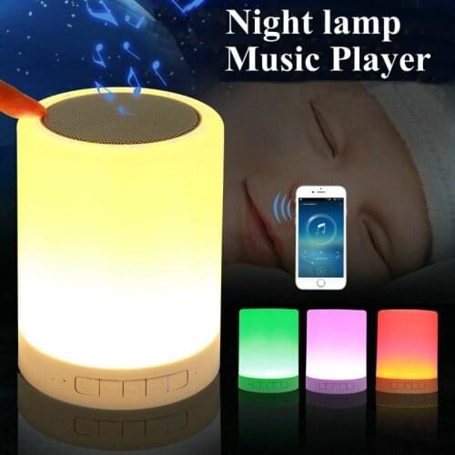 LED Baby Touch Control RGB Night Light Novelty Kids Wireless Table Lamp Girl Boy Gift USB Sensor with Bluetooth Music Speaker